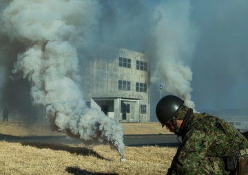 U.S. Marines, Japan Ground Self-Defense Force complete a bilateral vertical assault and town seizure during Exercise Forest Light Western Army