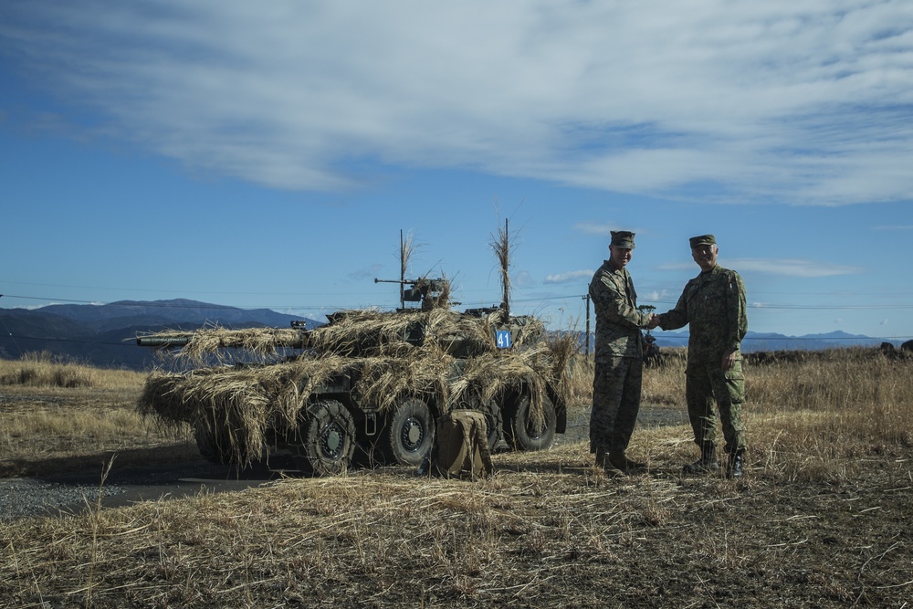 U.S. Marines, Japan Ground Self-Defense Force complete a bilateral vertical assault and town seizure during Exercise Forest Light Western Army