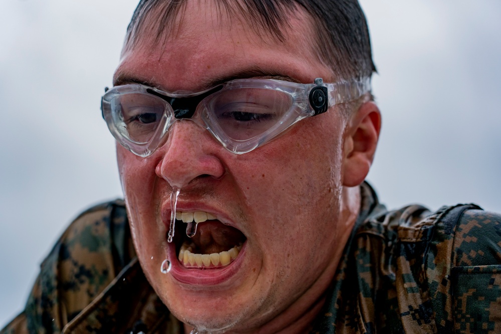 Marines, sailors endure water survival advanced training