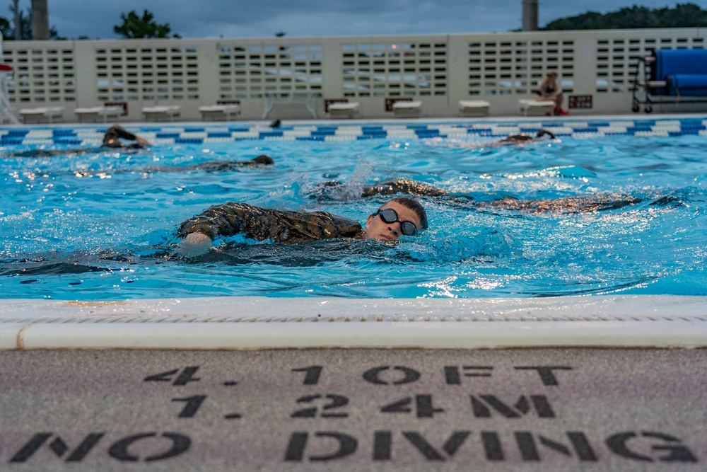 Marines, sailors endure water survival advanced training