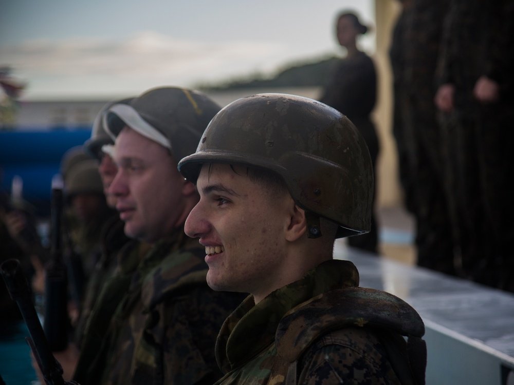 Marines, sailors endure water survival advanced training