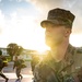 U.S. Marines with 12th Marine Regiment conduct a conditioning hike