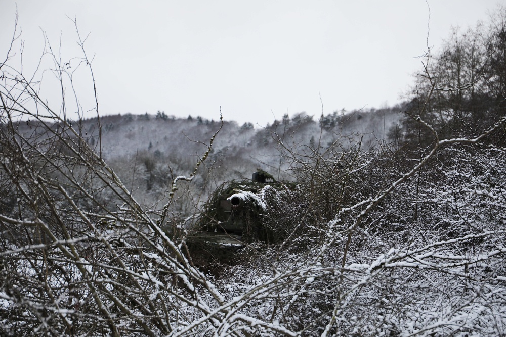 Polish tanks on the battlefield