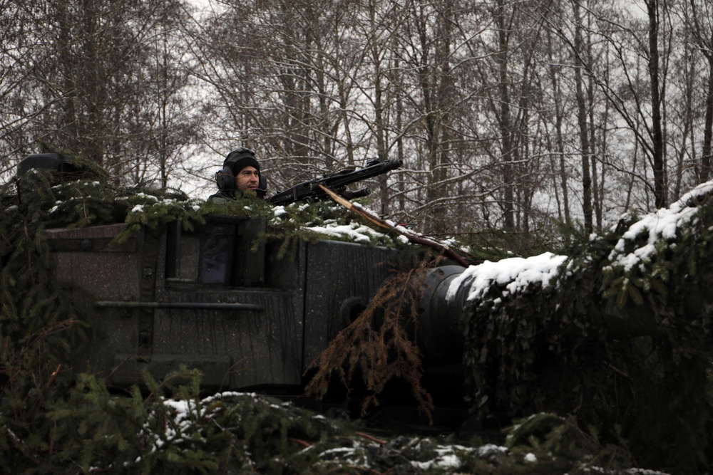 Polish tanks on the battlefield