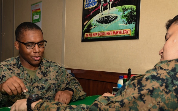MWR game night aboard USS Oak Hill