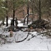 Cold-Weather Operations Course Class 20-02 students conduct field ops, improvised shelter construction