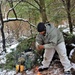 Cold-Weather Operations Course Class 20-02 students conduct field ops, improvised shelter construction