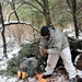 Cold-Weather Operations Course Class 20-02 students conduct field ops, improvised shelter construction