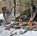 Cold-Weather Operations Course Class 20-02 students conduct field ops, improvised shelter construction