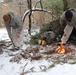 Cold-Weather Operations Course Class 20-02 students conduct field ops, improvised shelter construction