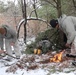 Cold-Weather Operations Course Class 20-02 students conduct field ops, improvised shelter construction