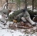 Cold-Weather Operations Course Class 20-02 students conduct field ops, improvised shelter construction