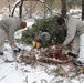 Cold-Weather Operations Course Class 20-02 students conduct field ops, improvised shelter construction