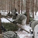 Cold-Weather Operations Course Class 20-02 students conduct field ops, improvised shelter construction