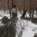Cold-Weather Operations Course Class 20-02 students conduct field ops, improvised shelter construction