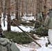 Cold-Weather Operations Course Class 20-02 students conduct field ops, improvised shelter construction