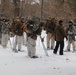 Cold-Weather Operations Course Class 20-02 students conduct field ops, improvised shelter construction