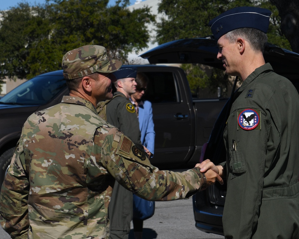 19th Air Force Commander Tours 33rd Fighter Wing