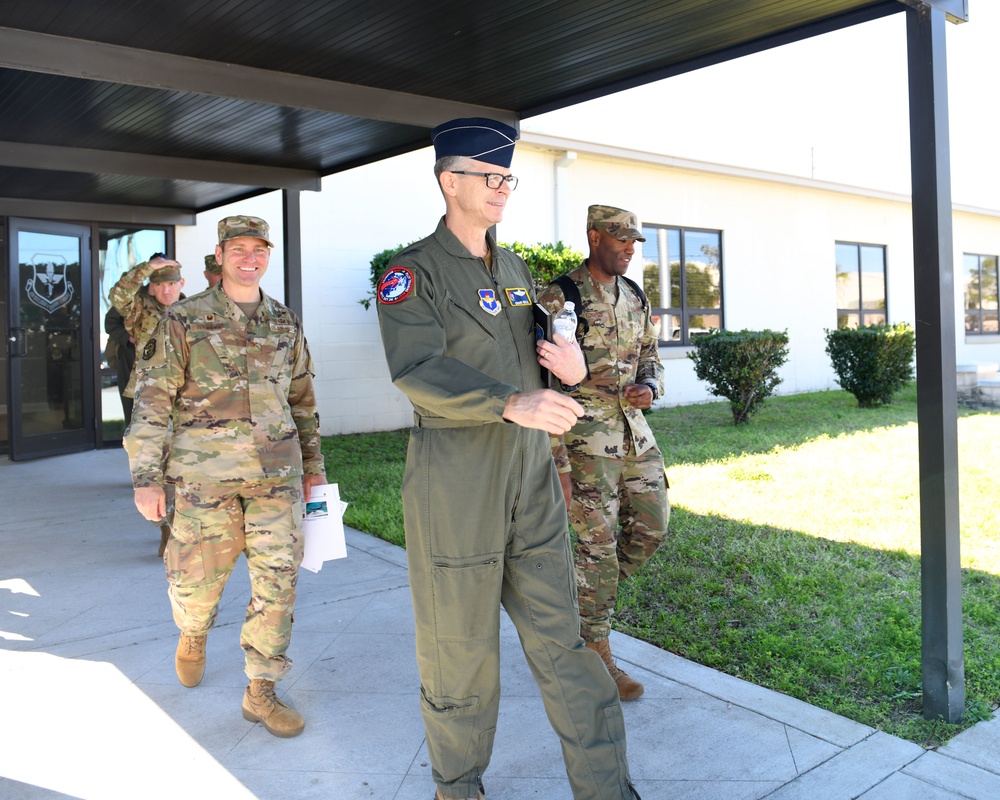 19th Air Force Commander Tours 33rd Fighter Wing