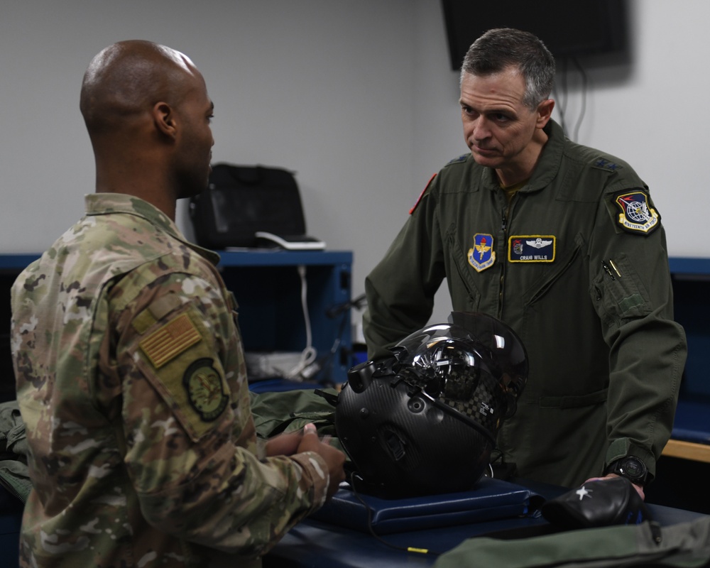 19th Air Force Commander Tours 33rd Fighter Wing