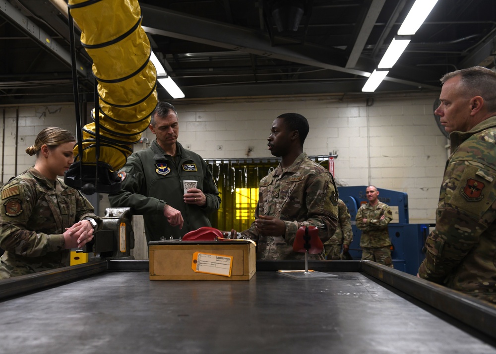 19th Air Force Commander Tours 33rd Fighter Wing