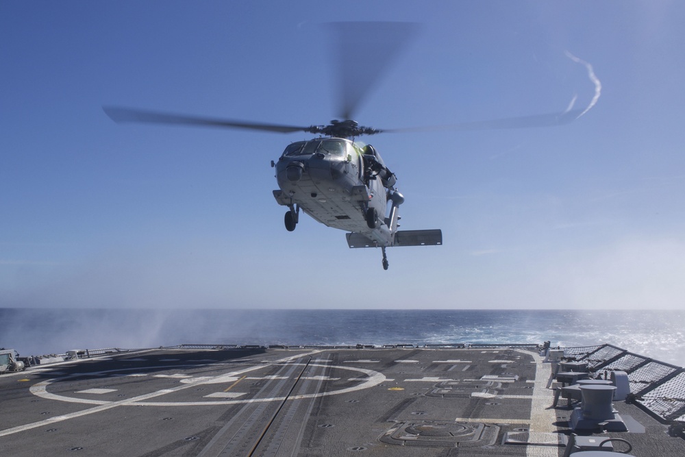 MH-60S Sea Hawk Helicopter Lands
