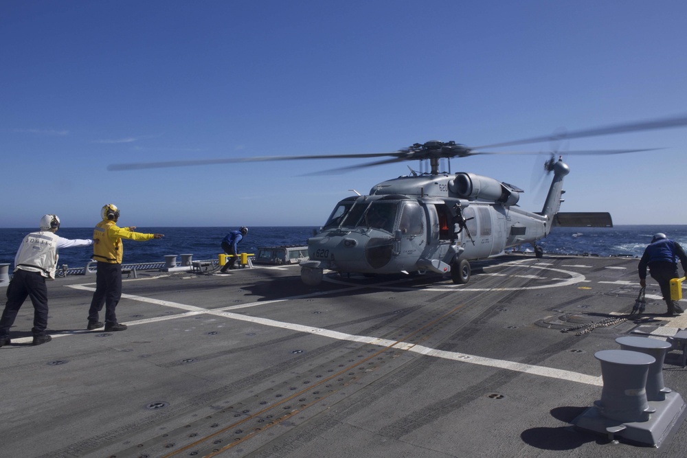 Sailors Secure MH-60S Sea Hawk