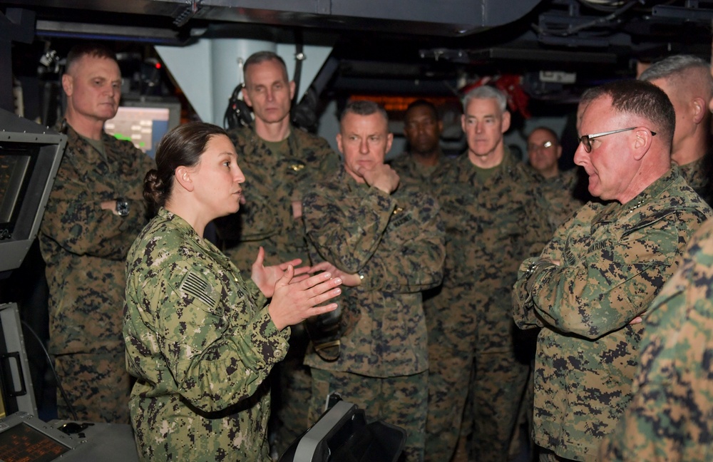 Marine Corps Leadership Visits USS Bainbridge