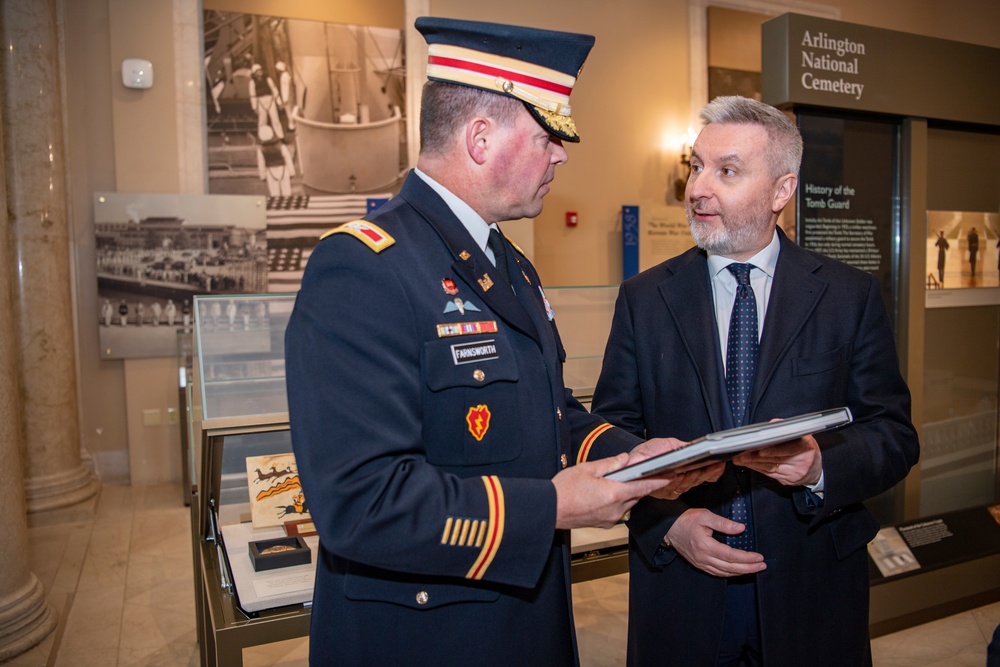 Italian Minister of Defense Lorenzo Guerini Participates in a Public Wreath-Laying Ceremony at the Tomb of the Unknown Soldier
