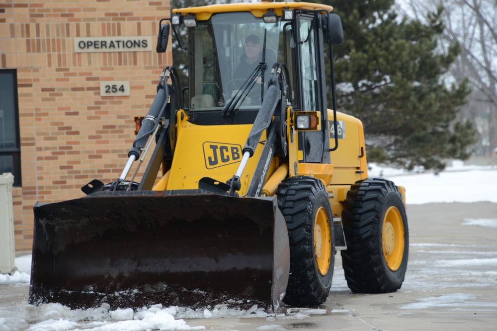 Clearing snow for a DV visit