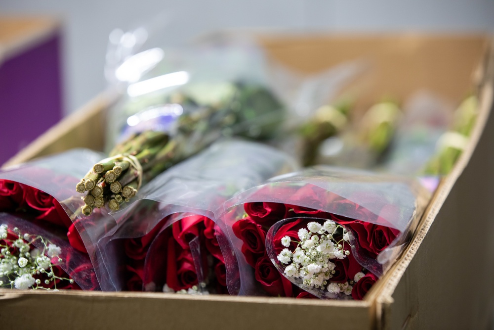 CBP agriculture specialists inspect cut flowers prior to Valentine’s Day