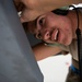 A U.S. Air Force KC-135 aircrew assigned to the 28th Expeditionary Air Refueling Squadron conducts aerial refueling