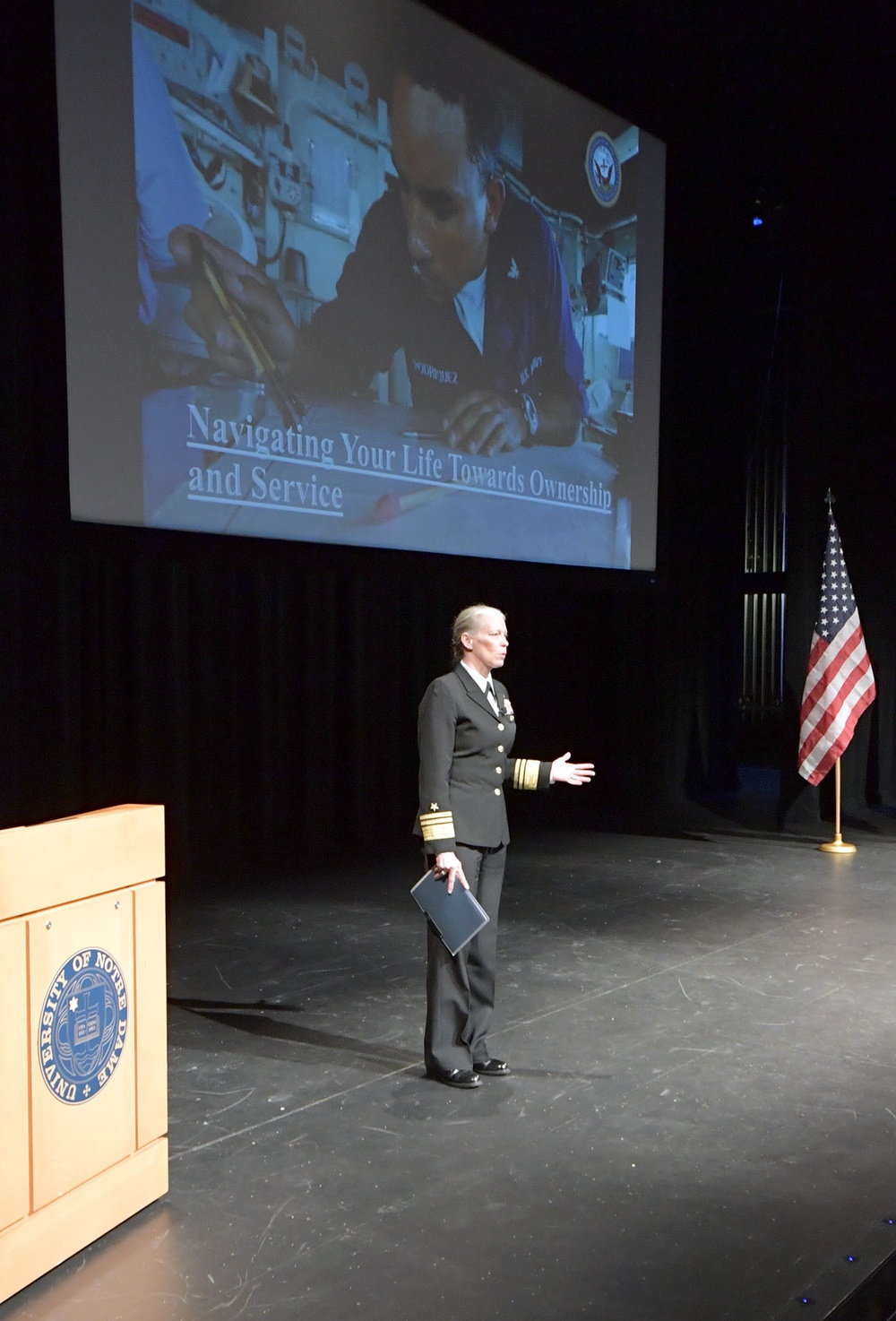 VCNO Addresses Notre Dame NROTC at Naval Leadership Weekend