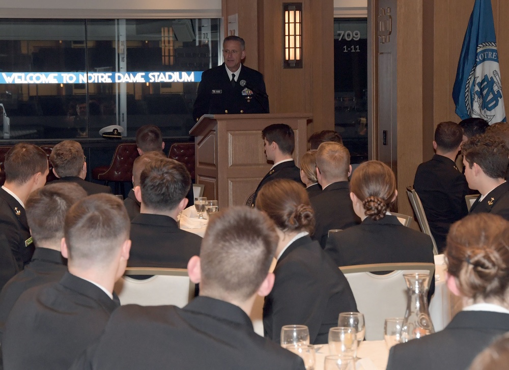 VCNO Addresses Notre Dame NROTC at Naval Leadership Weekend