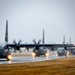 RI Air National Guard Four-Ship C130J Takeoff