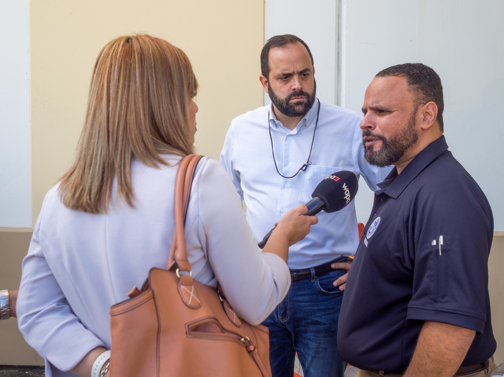 FEMA Officials Interviewed by Media After Quake