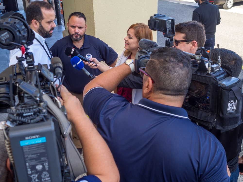 FEMA Officails Interviewed by Media in Ponce PR