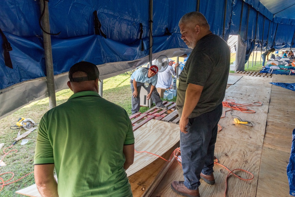 New Floor Installed at Base Camp in Guayanilla