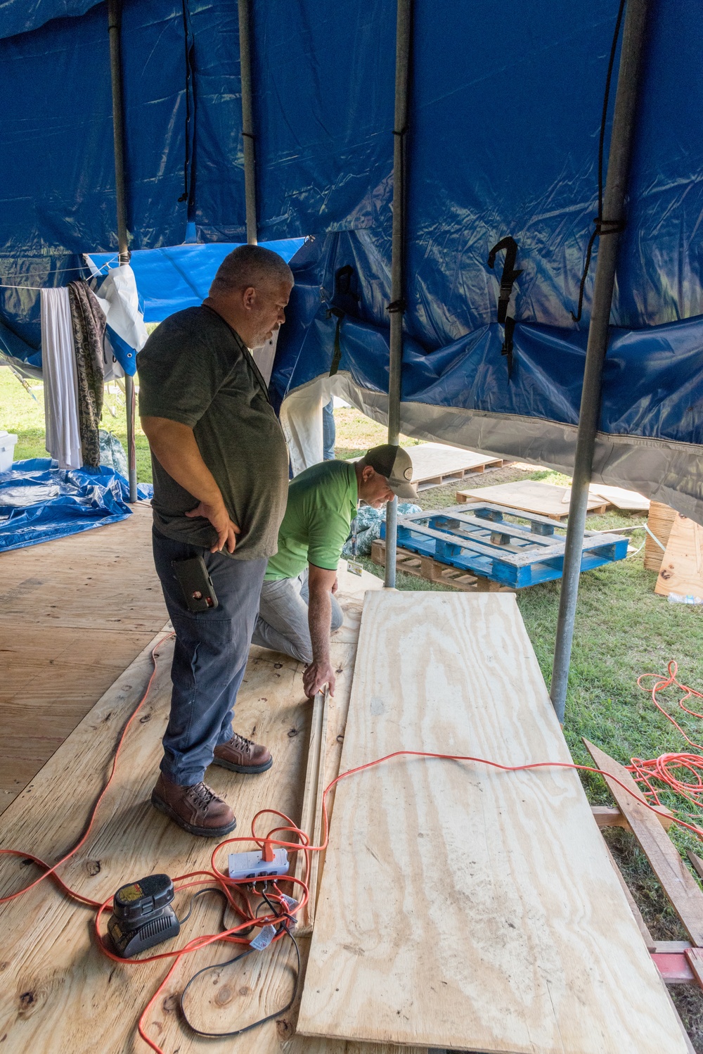 New Floor Installed at Base Camp in Guayanilla