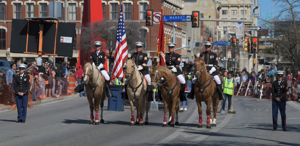 Marine Corps Mounted Color Guard- Western Heritage Parade