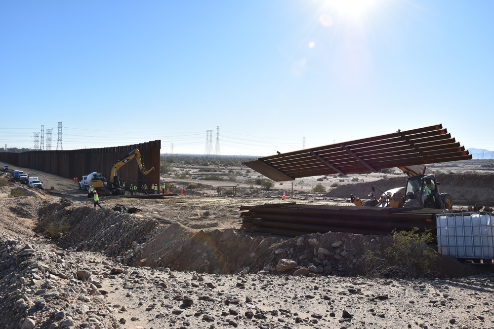 Border Barrier Construction, El Centro, CA
