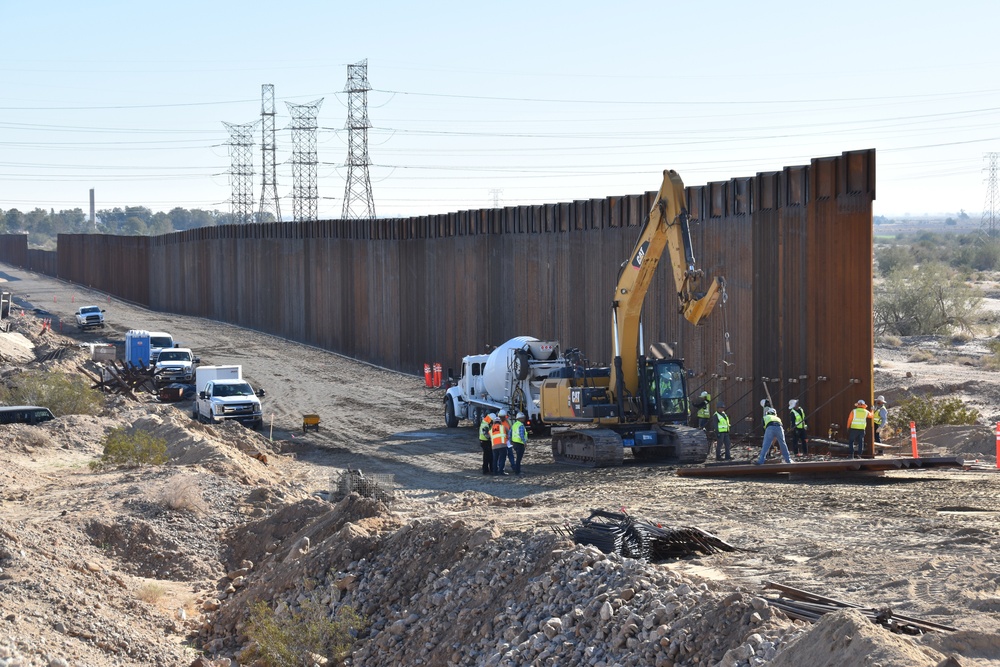 Border Barrier Construction, El Centro, CA
