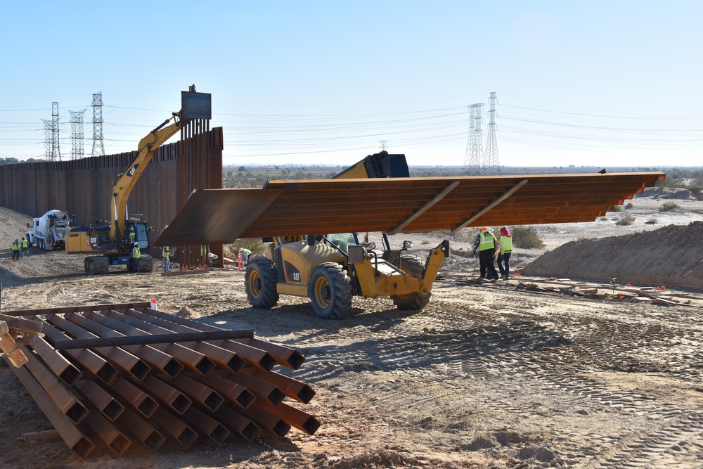 Border Barrier Construction, El Centro, CA