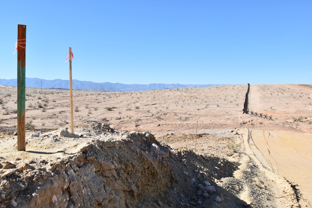 Border Barrier Construction, El Centro, California