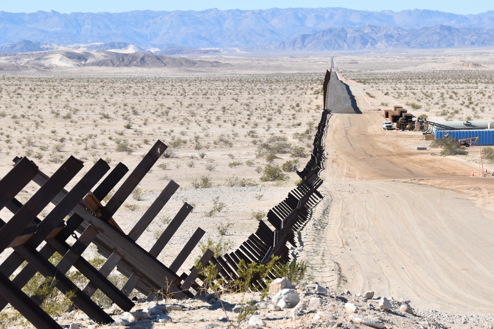 Border Barrier Construction, El Centro, California