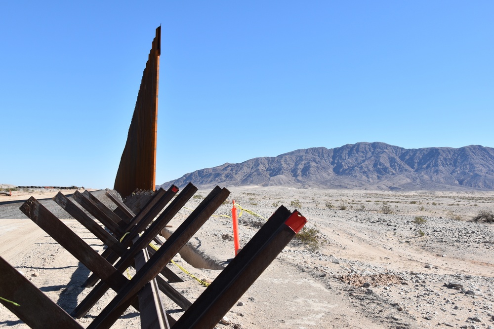 Border Barrier Construction, El Centro, California