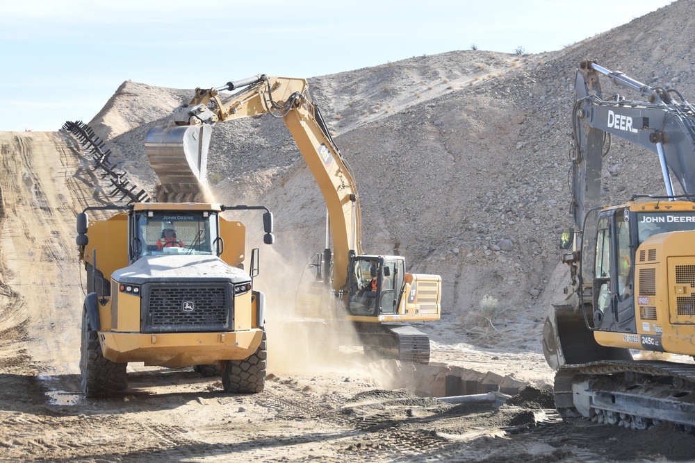 Border Barrier Construction, El Centro, California