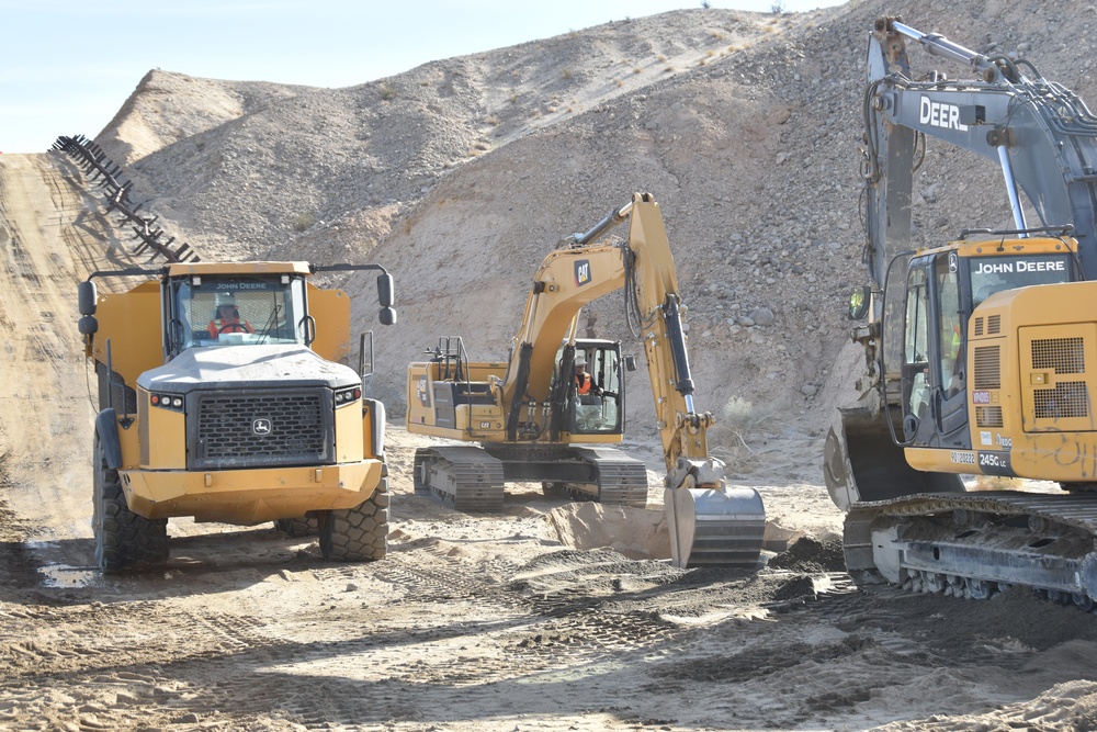 Border Barrier Construction, El Centro, California