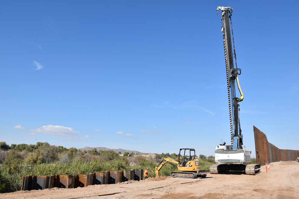 Border Barrier Construction, Yuma 1, Arizona