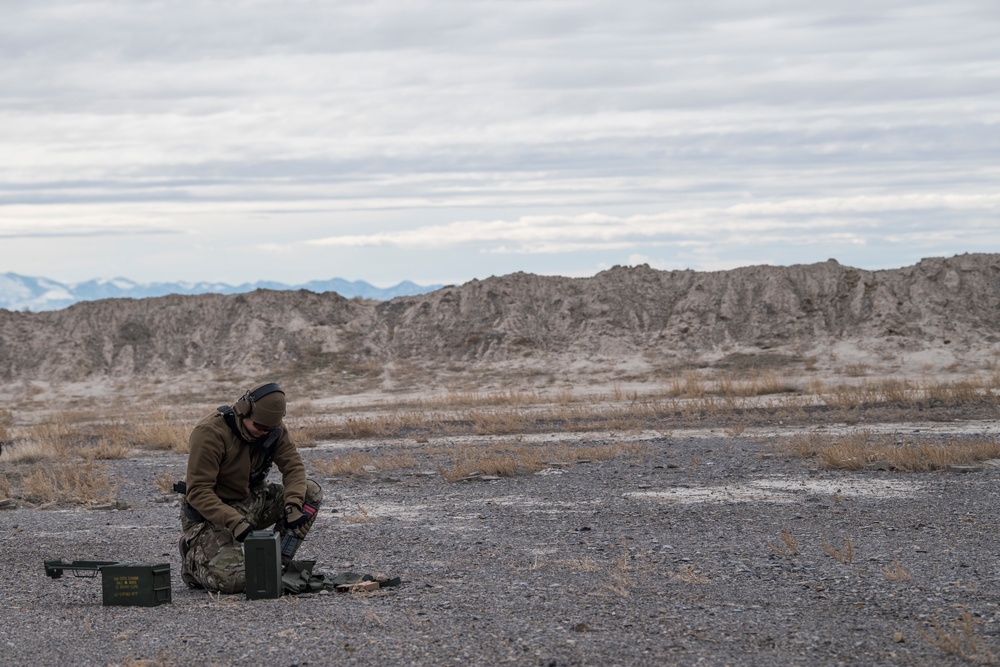 Special Tactics Airmen conduct weapons training during EW 20-1